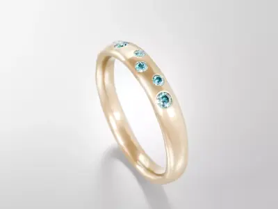 Celeste Line Ring - 3D print ready 3D print model 3D print model