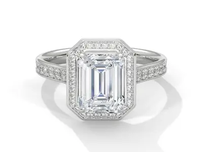 solitaire ring with detail images and 360 render videos 90 3D print model