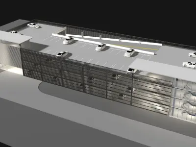 Parking garage building 25-23 3D model
