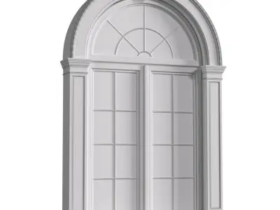 Arched Window in classic style 3D model