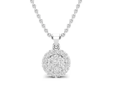 AV 373 Diamond Flower Pendant for woman 3D print model
