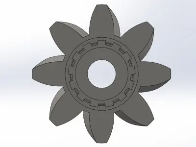 Helical beveal gear 3D print model
