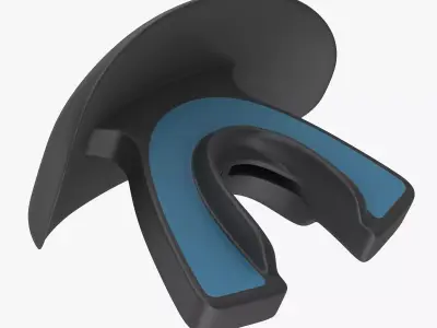 Football Mouthpiece Low-poly 3D model