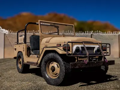 Toyota Land Cruiser FJ 40 Low-poly 3D model