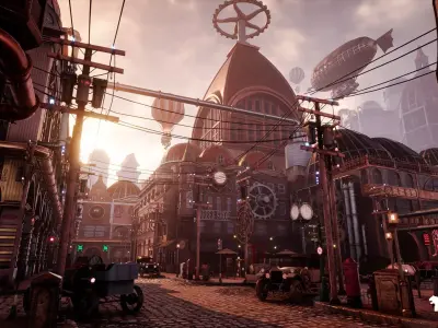 SteamPunk  Victorian Environment Megapack Low-poly 3D model