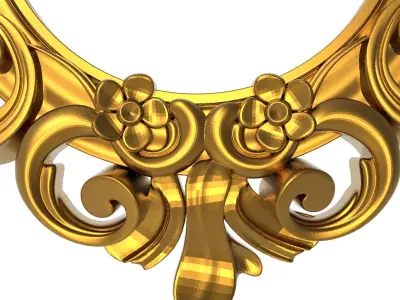 carved frame 3D model 11