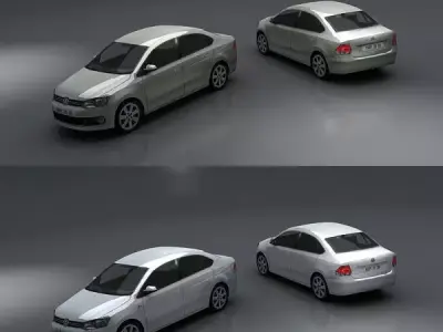 Volkswagen Polo Low-poly 3D model