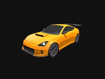 Low Poly  Customizable Cars Low-poly 3D model