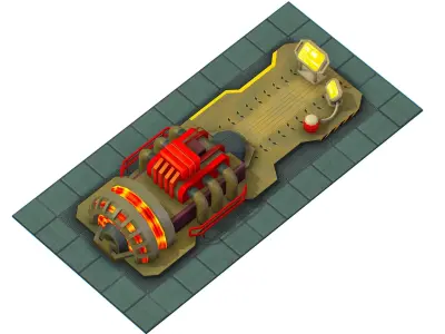 isometrical Installation Power Plant Generator 1  Low-poly 3D model