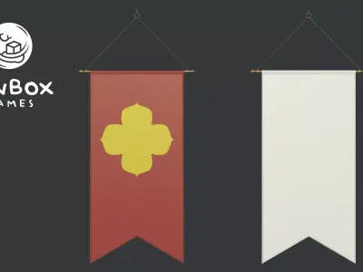 Renaissance Hanging Banner Free low-poly 3D model