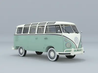 3D Model of a VW Samba T1 3D model
