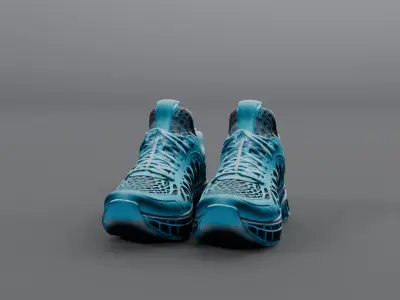 blue sports sneakers 3D model