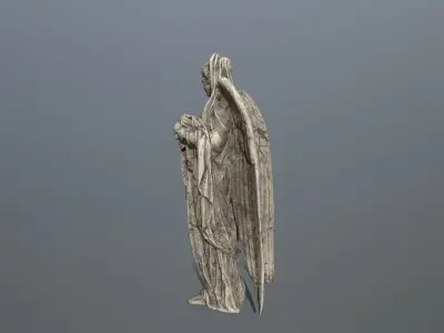 Angel Statue 02 Low-poly 3D model