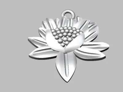 flower art deco charm pendant  3D print model
