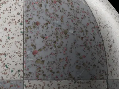 Terrazzo Materials 26- Terrazzo Tiling - Sbasr Pbr 4k Seamless Texture
