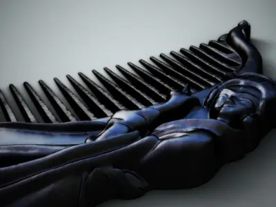 Comb  Peigne Low-poly 3D model