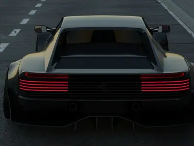 Ferrari Testarossa Liberty Walk 3D model