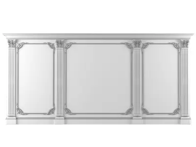 Wall paneling Decorative plaster 3D model