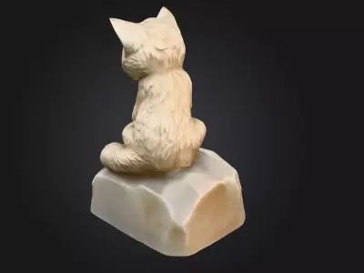 Whisker Sculpture Low-poly 3D model