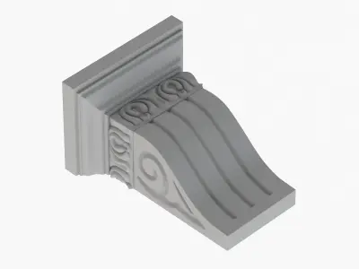 Scroll Corbel 30 3D model