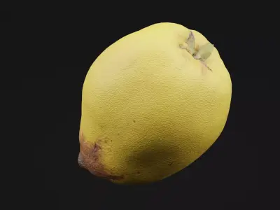 Yellow Pear Fruit 3D model
