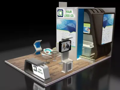 Booth Exhibition Stand a315 3D model