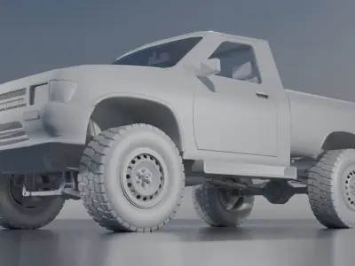 Toyota Hilux 1993  Low-poly 3D model