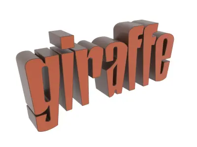 Giraffe Logo Free 3D model