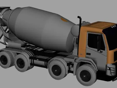remicon cement mixer 3D model