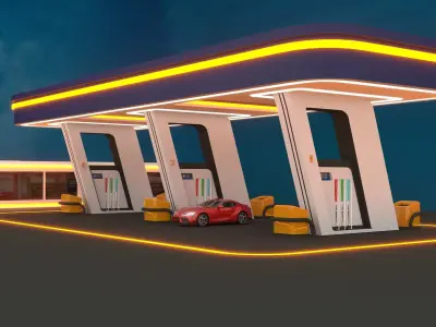 Gas Station 3D model