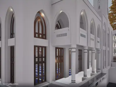 Islamic Mosque 3D Model  Realistic Architecture   Low-poly 3D model