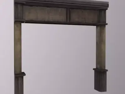 Shopfront Brown RiddlerShop Low-poly 3D model