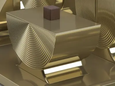 Decoration 25 Tea Set Art Deco 3D model