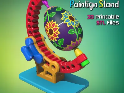 UNIVERSAL EGG PAINTING STAND 3D print model