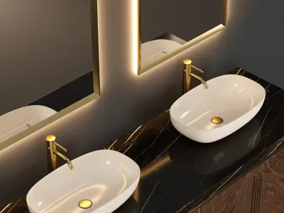AP WC Cabinet Set 01 3D model