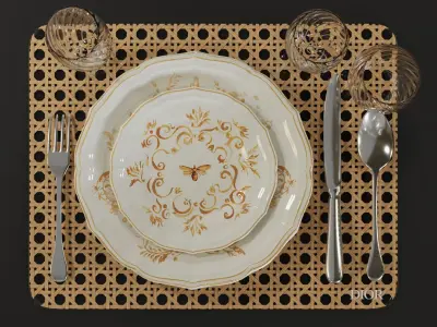 Dior Transparent Baroque Serving 3D model