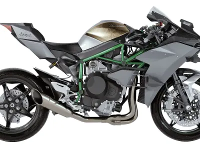 Kawasaki Ninja H2R 2023 3D model