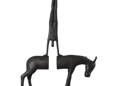 Donkey Sculpture Low-poly 3D model