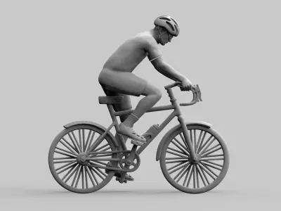 cyclist  3D print model