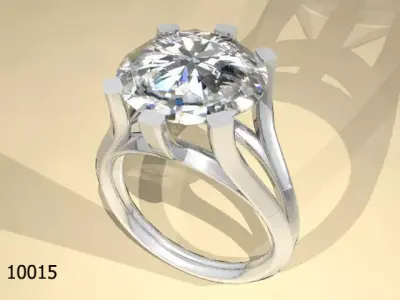 Ring engagement with diamond in center Free 3D print model