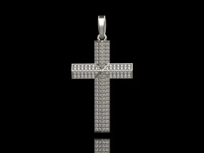 Cross with gems  model 302 3D print model