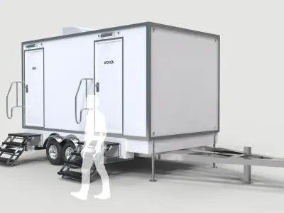 Portable Restroom Trailer 3D model