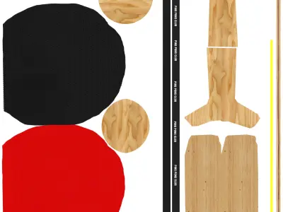 Ping Pong Paddle Free low-poly 3D model