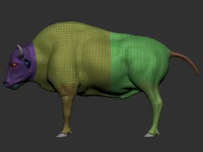 Bison American Low-poly 3D model