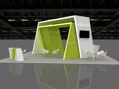 Exhibition Booth Stand stall 3D model 3D model