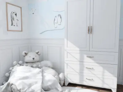 Winter Baby Room Blender Scene 3D model
