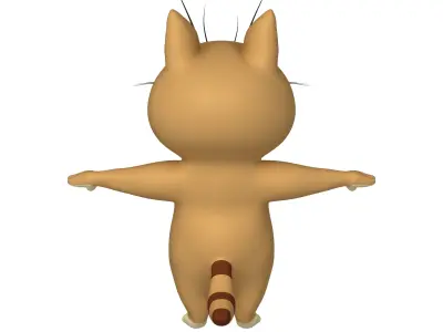 Cat Cartoon 02 3D model
