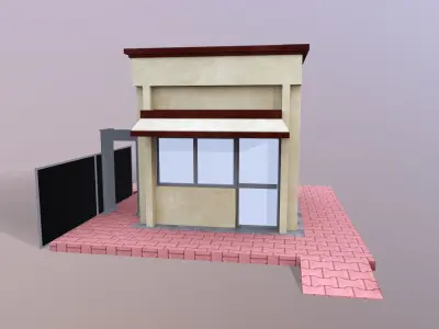 Security Room Low-poly 3D model