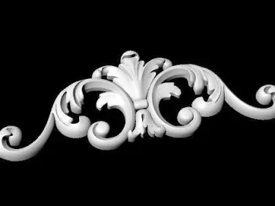 Central decor ornament for furniture 3D model 773