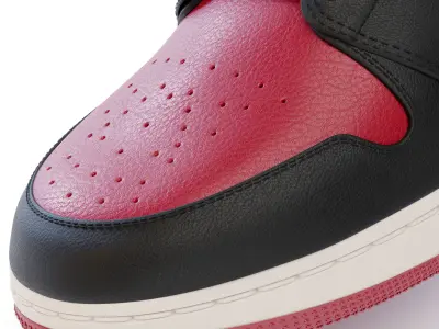 Nike Air Jordan 1 Mid Banned  3D model